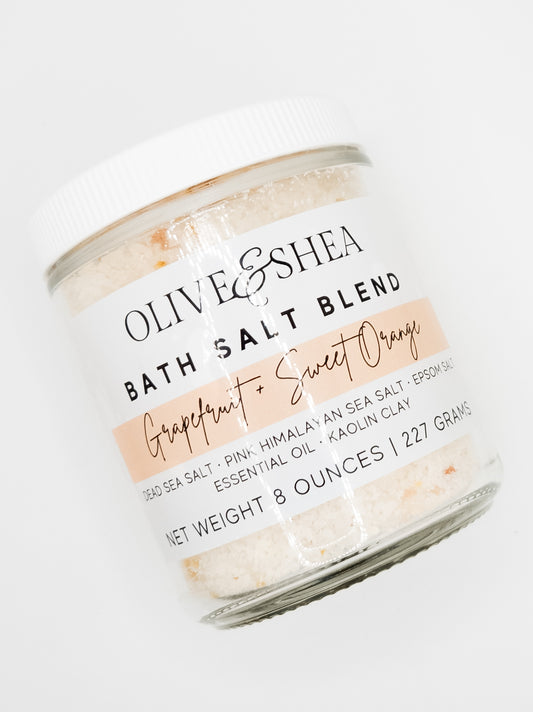 Grapefruit + Sweet Orange  Bath Salt Blend