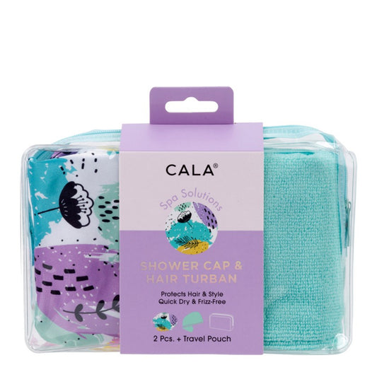 CALA Shower Cap & Hair Turban Set